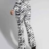 Zebra Print Bootcut Trouser Pants for Women