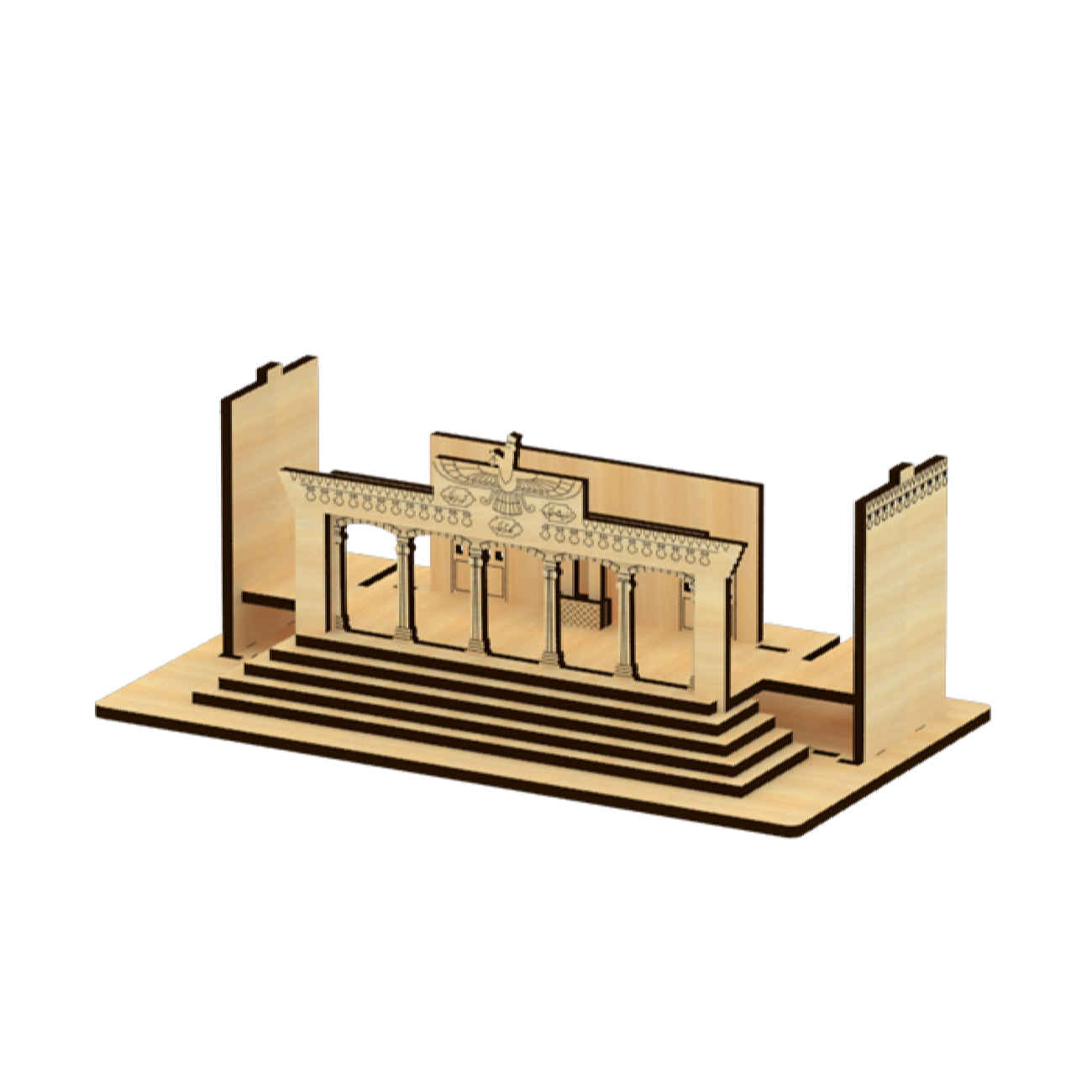 3D Wooden Puzzle – Persian Fire Temple Model Kit