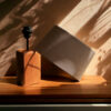 Accent Wooden Table Lamp With Cotton Fabric Lampshade Arsalan