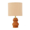 Minimalist Urn-Shaped Wooden Table Lamp – Fabric Shade Accent Light
