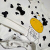 Baby Short Sleeve Jumpsuit and Hat Set with Cow Design