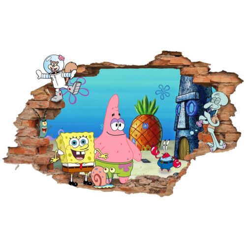 SpongeBob SquarePants Wall Sticker for Baby & Nursery Rooms – Cute Cartoon Design