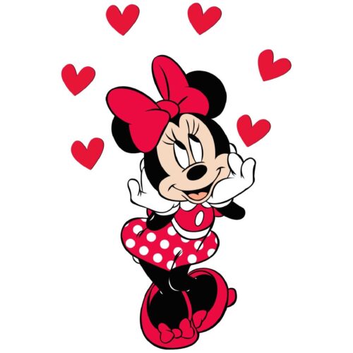 MDF Minnie Mouse Nursery Wall Decal – Cute Cartoon Design