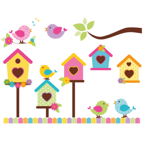 MDF Bird Nursery Wall Decals – Cute Baby Room Design