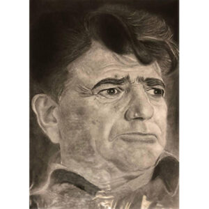 Original Black Pen Drawing – Mohammad Reza Shajarian