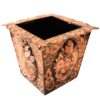 Persian Copper Waste Basket & Tissue Box Set - Hand Engraved Gol o Morgh