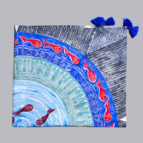 Cotton Tablecloth in Persian Fish Pool Traditional Design 4 Seater