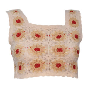 Crochet Crop Top for Women with Ethnic Design