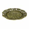 Decorative Brass Wall Plate with Engraved Ghalamzani in Grapes Design
