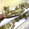 Decorative Brass Wall Plate with Engraved Ghalamzani in Grapes Design