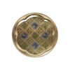 Decorative Brass Serving Tray - Traditional Geometric Dining Tray
