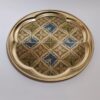 Decorative Brass Serving Tray - Traditional Geometric Dining Tray