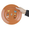 Decorative Ceramic Wall Plate with Persian Gabbeh Design Orange