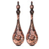 Decorative Copper Bottle Persian Engraved Handcrafted Elegance (x2)