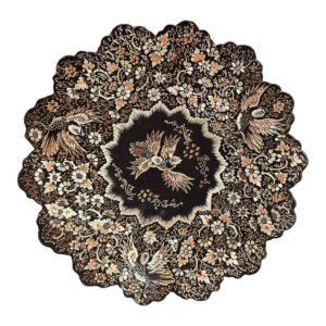 Persian Decorative Copper Engraved Wall Plate Gol o Morgh Design