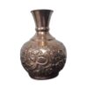 Set of Two Handcrafted Persian Engraved Copper Vases, Offering a Traditional Decorative Appeal for Any Setting