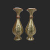 Set of Two Persian Decorative Copper Vases, Featuring Exquisite Khatamkari Marquetry Art for a Luxurious Finish