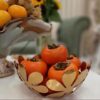 Serving Metal Bowl in Floral Design Model Borna