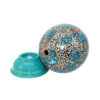 Persian Decorative Hand Painted Ostrich Egg Shell - Turquoise
