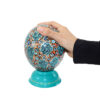 Persian Decorative Hand Painted Ostrich Egg Shell - Turquoise
