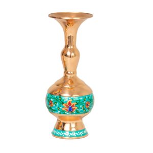Decorative Persian Copper Vase, Handcrafted with Artisan Elegance and Designed for Displaying Single Stems
