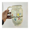 Decorative Pottery Pitcher Handcrafted Artistic Floral Design
