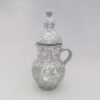 Decorative Pottery Pitcher Handmade with Mirrorwork Design Featuring Lid