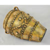 Decorative Pottery Vase with an Oval Shape, Handcrafted and Adorned with a Classic Birds and Flowers Motif