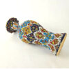 Decorative Pottery Vase with Persian Minakari Enamel Art, Featuring Hand-Painted Floral Detailing