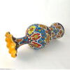 Decorative Pottery Vase with Persian Minakari Enamel Art, Featuring Hand-Painted Floral Detailing