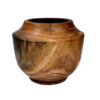 Handcrafted Decorative Wooden Vases with a Bulbous Silhouette, Made from Natural Solid Wood for Living Spaces