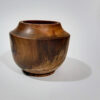 Handcrafted Decorative Wooden Vases with a Bulbous Silhouette, Made from Natural Solid Wood for Living Spaces