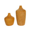 Set of Two Handcrafted Decorative Wooden Single Stem Vases, Offering Elegance with a Rustic Style