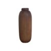 Set of Two Cylindrical Decorative Bud Vases, Expertly Made from Natural Solid Wood for a Minimalist Look