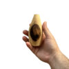 Set of Five Mini Flower Vases, Made from Natural Solid Walnut Wood with a Cream Finish for a Minimalist Decor