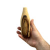Set of Five Mini Flower Vases, Made from Natural Solid Walnut Wood with a Cream Finish for a Minimalist Decor