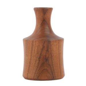 Set of Two Rustic and Minimal Decorative Bud Vases, Expertly Handcrafted from Natural Solid Wood