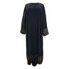 Elegant Loose Fit Abaya for Muslim Women with Embroidered Roses