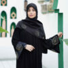Elegant Loose Fit Abaya for Muslim Women with Embroidered Roses
