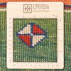 Handwoven Persian Minimalist Gabbeh Rug - Solid Green Wool