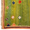 Handwoven Persian Minimalist Gabbeh Rug - Solid Green Wool