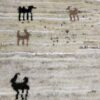 Genuine Persian Tree of Life Gabbeh Rug - Handwoven Animal Motifs - Cream Wool