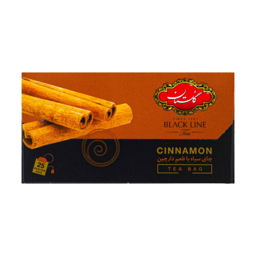 Golestan Cinnamon Flavored Black Tea | Rich Black Tea with Warm Cinnamon Spice, 25 Tea Bags (5 Packs)