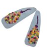 Hand-Embroidered Snap Hair Clip Set with Balloon Design