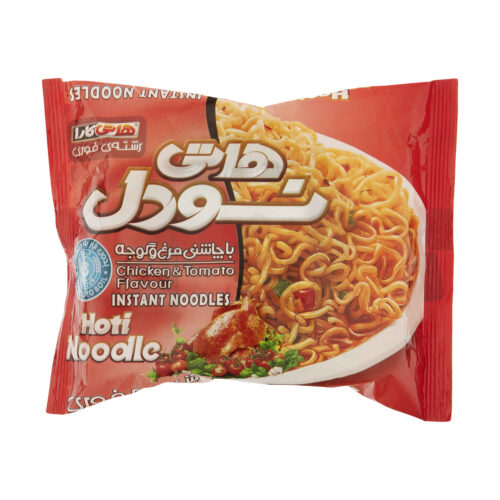 Hoti Kara Instant Noodles with Chicken Flavor, Chicken & Tomato Seasoning, Quick-Cook Meal – 77g, Pack of 20