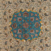 Iranian Tablecloth Block Printed Kalamkari in Isfahan Paisley 4-Seat