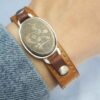 Islamic Bracelet In Leather & Jade Stone Adjustable Ya Mehdi