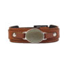 Islamic Leather Bracelet with Jade Stone for Men with Ayatul Kursi