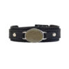 Islamic Leather Bracelet with Jade Stone for Men with Ayatul Kursi