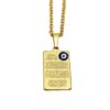 Islamic Stainless Steel Necklace Adorned with Evil Eye & Wan Yakad Pendant